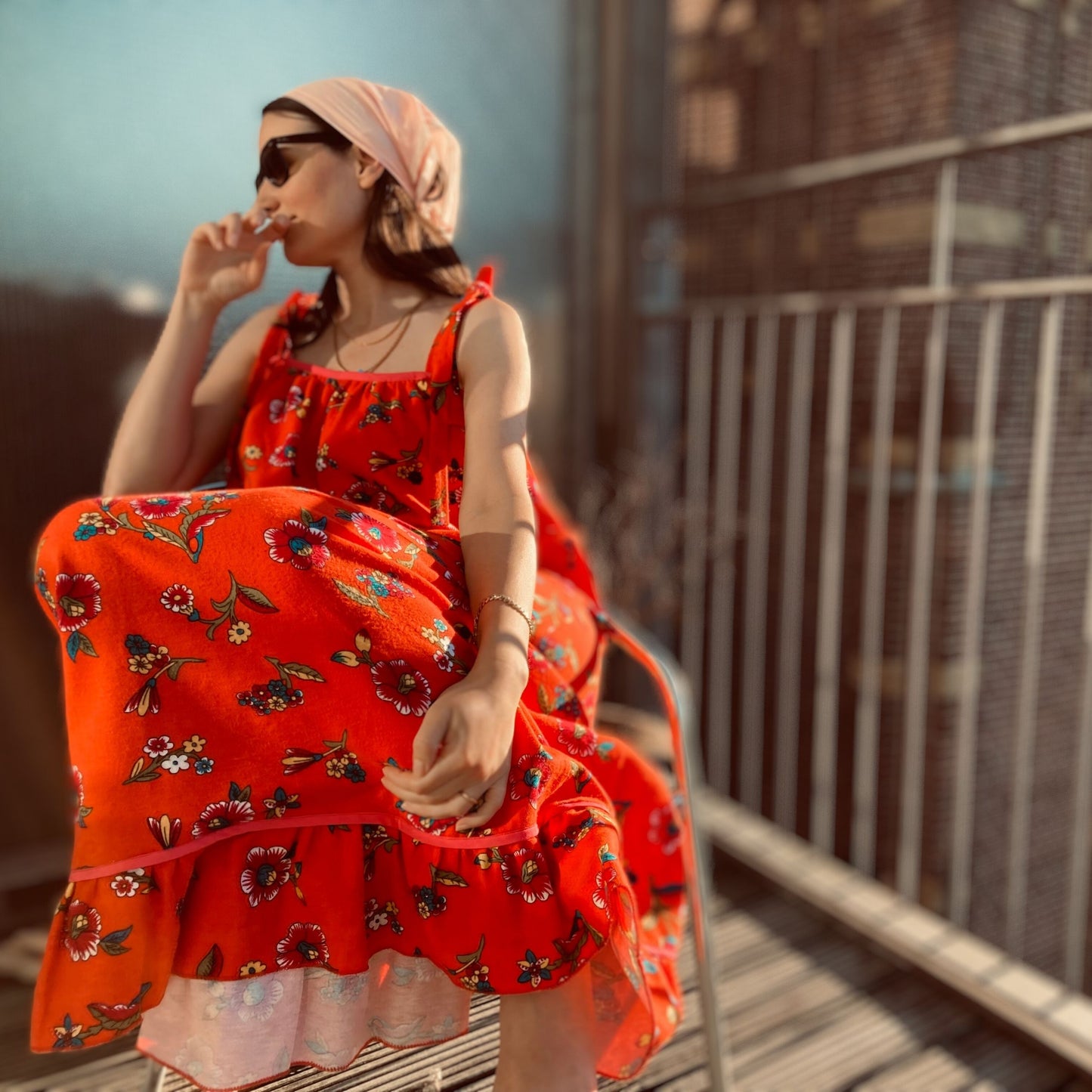 Coral Bohemian Dress
