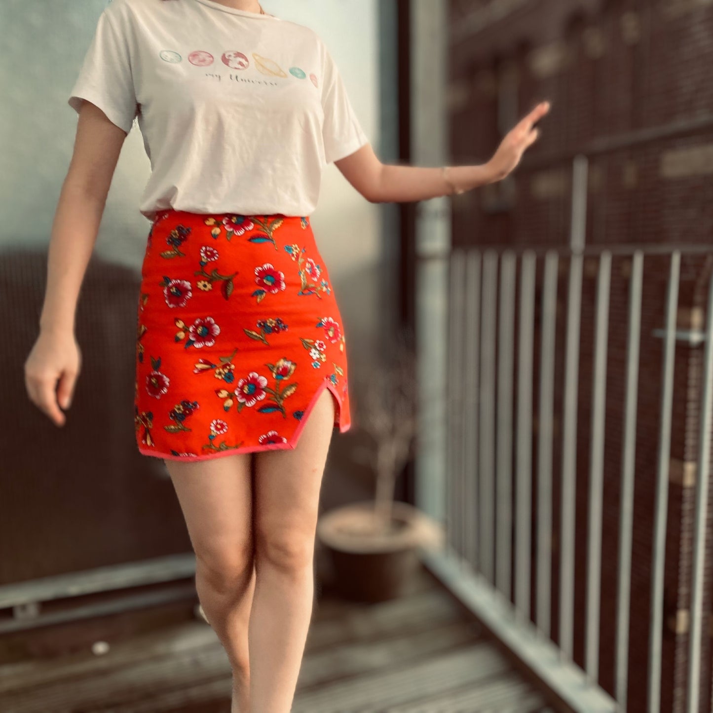 Coral Mini Skirt
