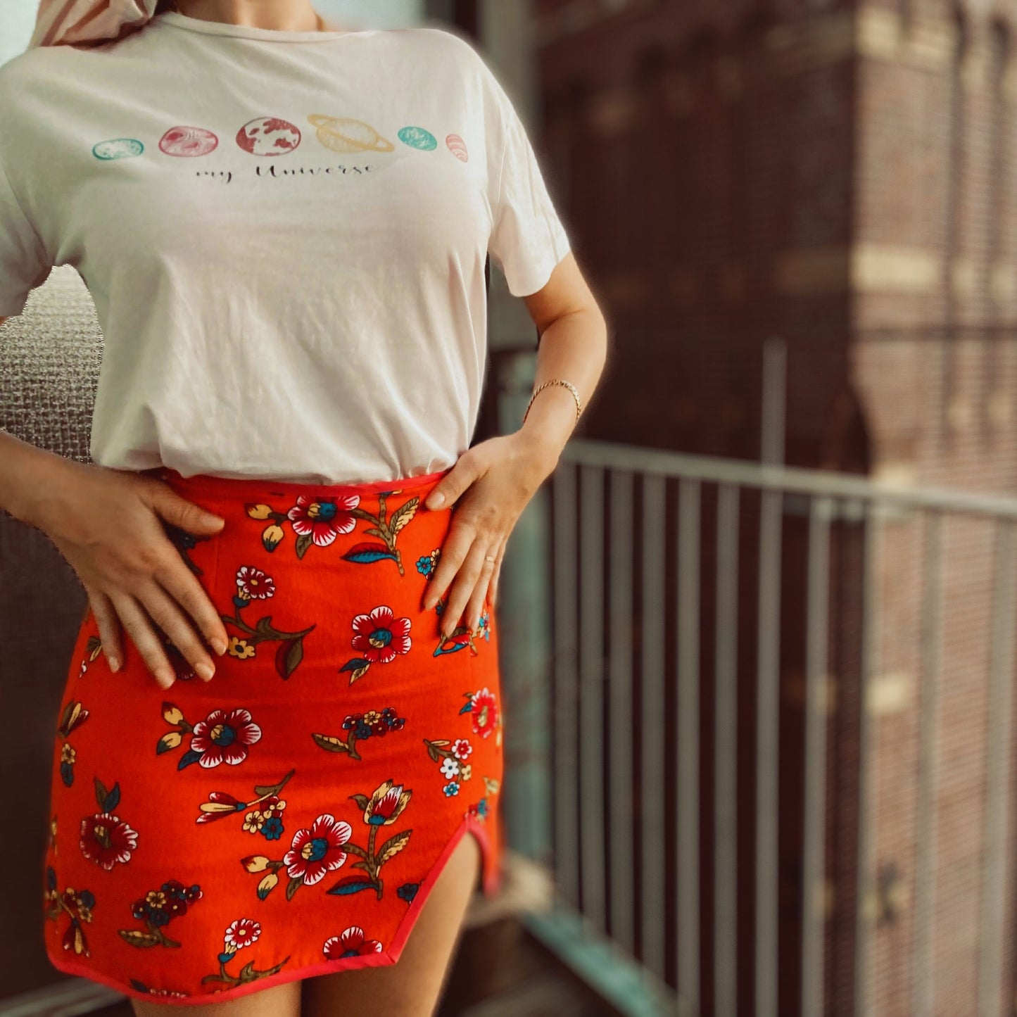 Floral Mini Skirt