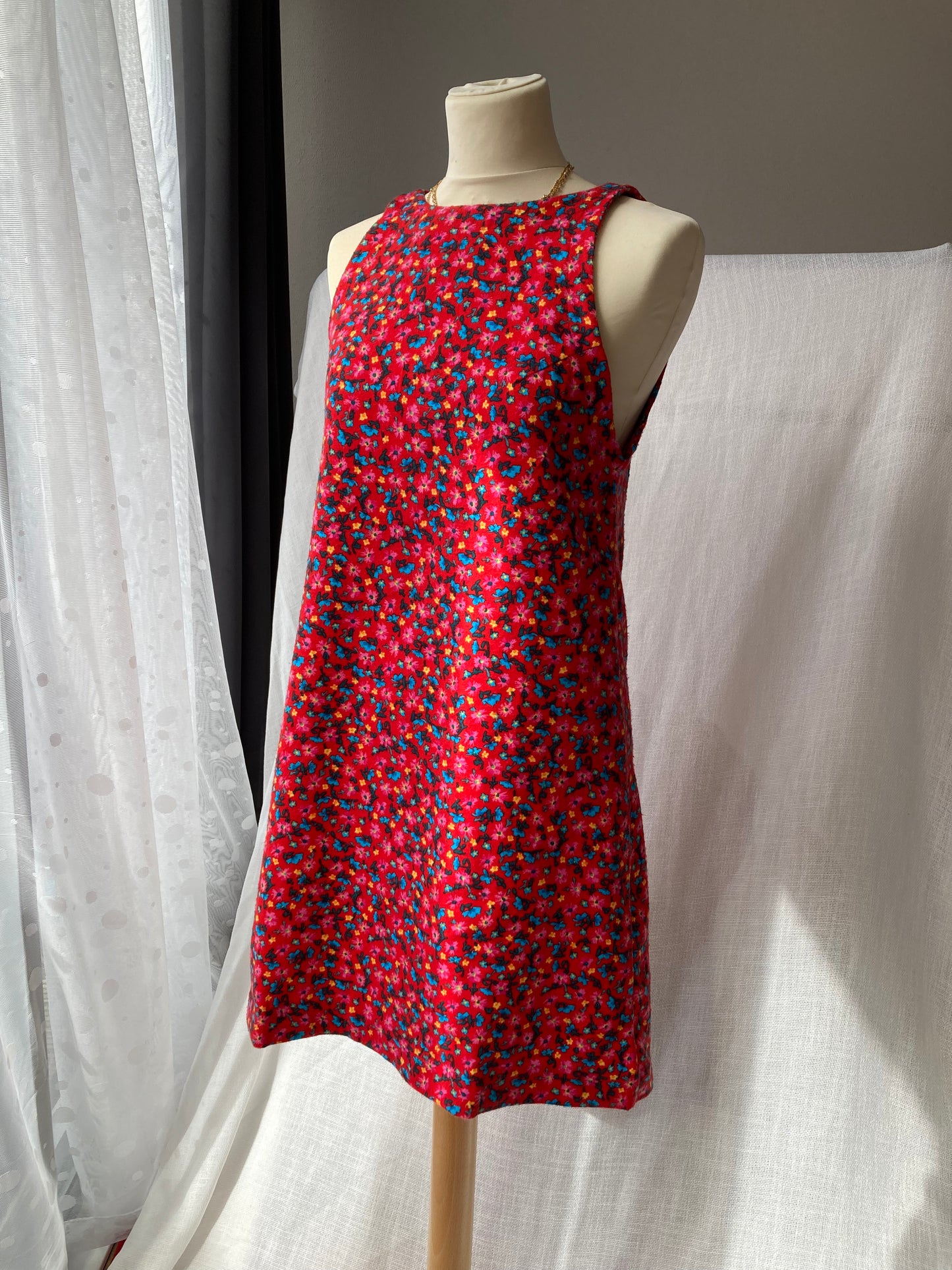 Pink Floral Dress Retro