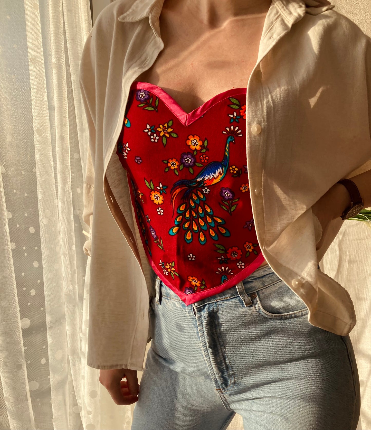 Heart Shaped Peacock Top