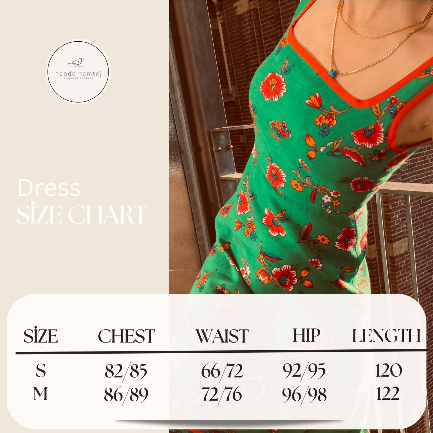 Green Midi Dress Size Chart
