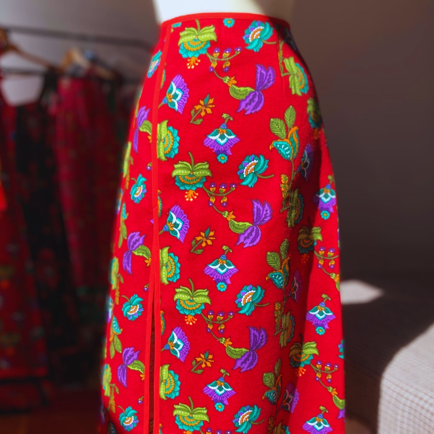Floral Slit Midi Skirt