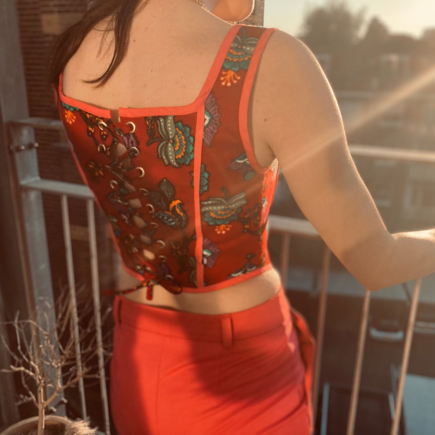 Red Corset Back