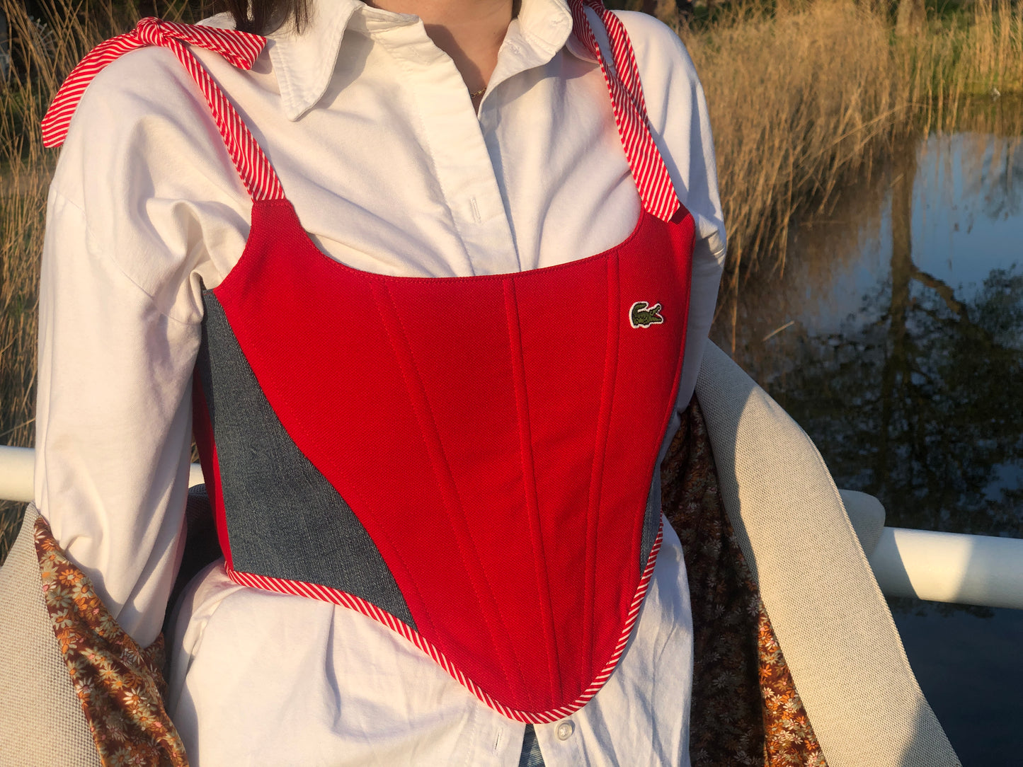 Upcycled Lacoste Corset