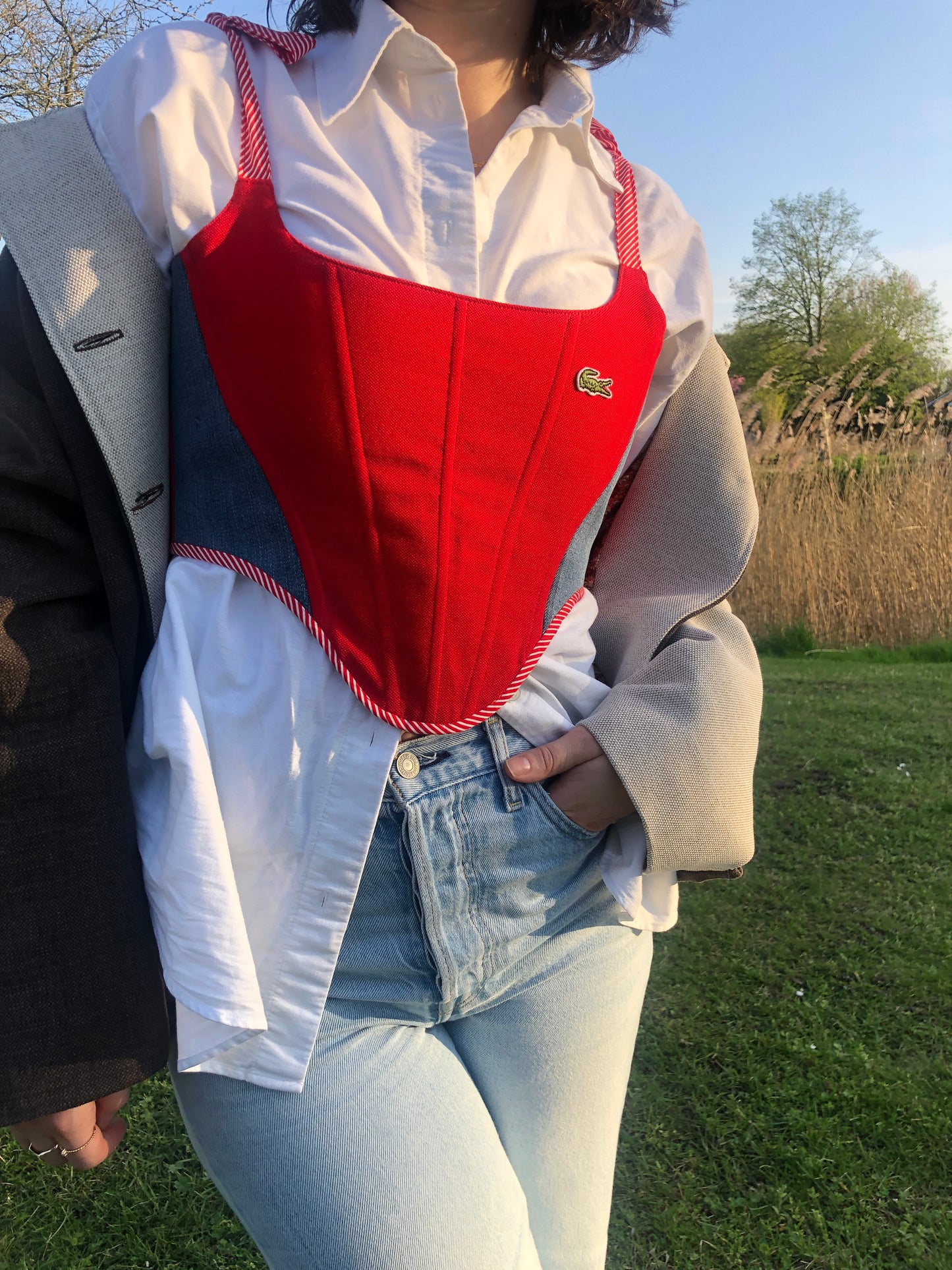 Upcycled Lacoste Corset