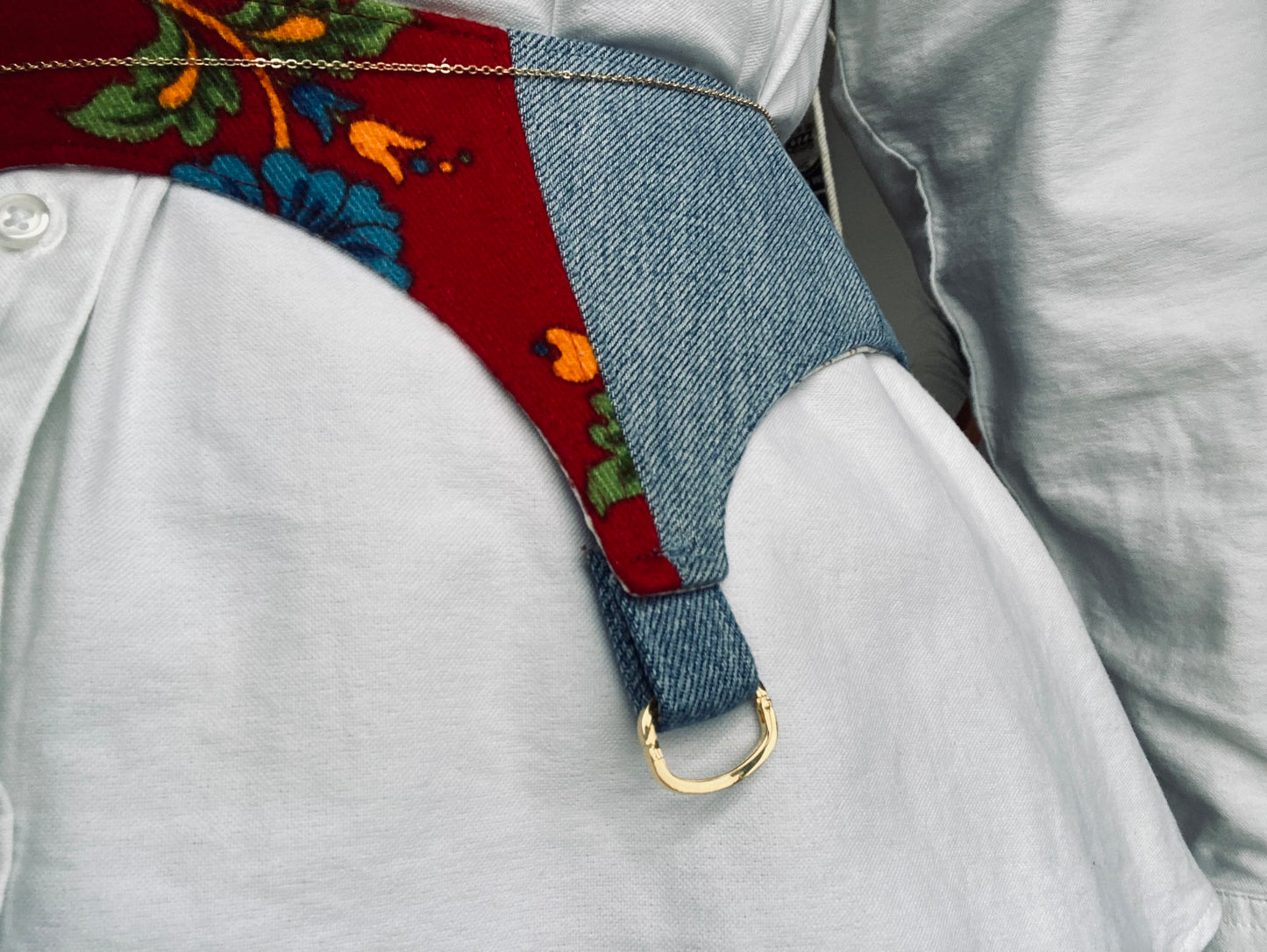 Upcycled Handcrafted Denim and Flannel Waist Belt
