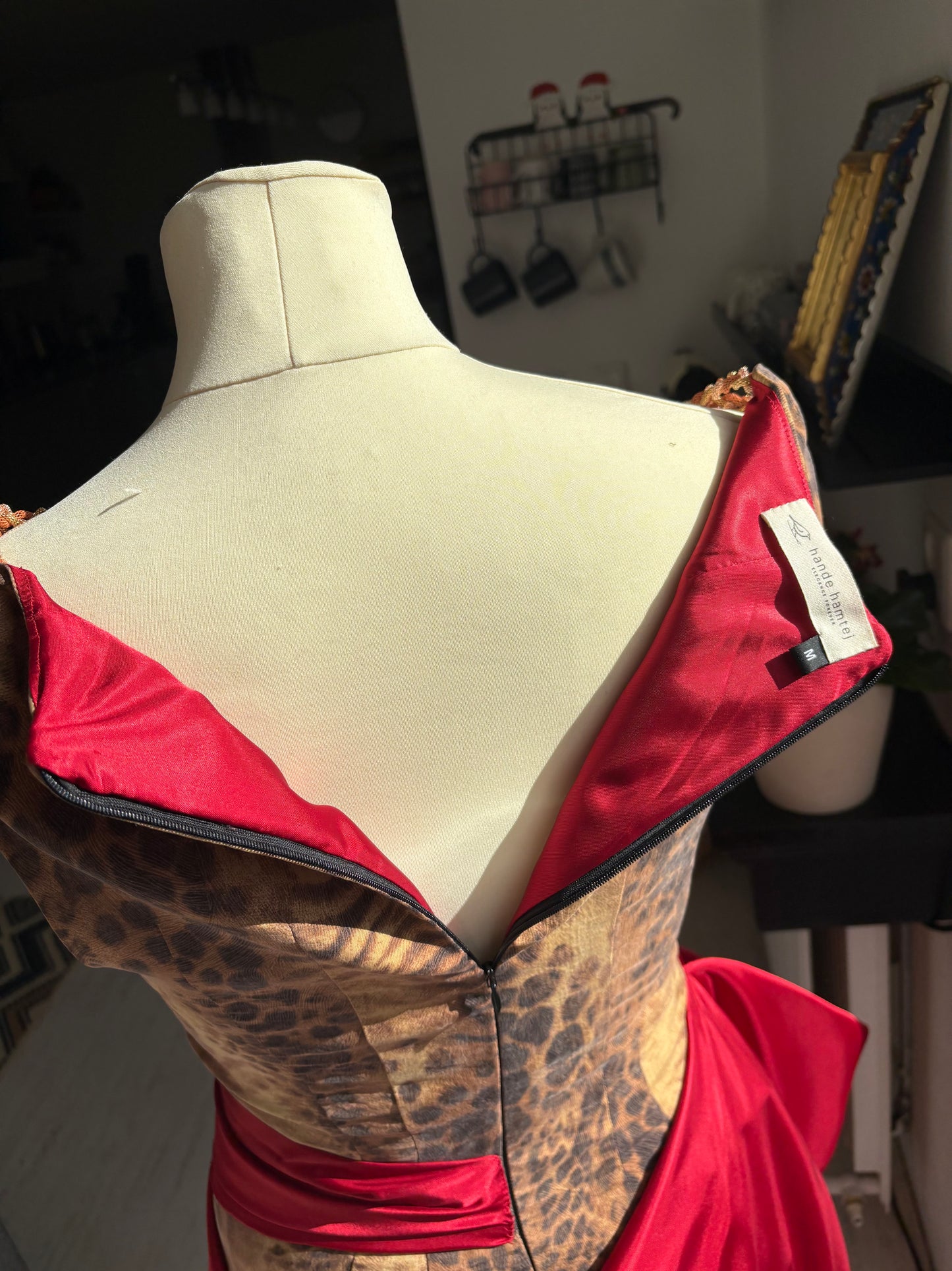 Whispering Silk/ Leopard Evening Dress