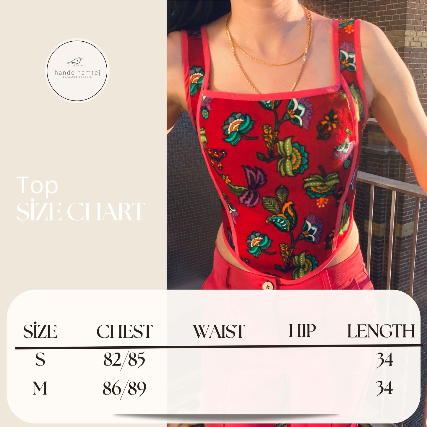 Red Corset Size Chart