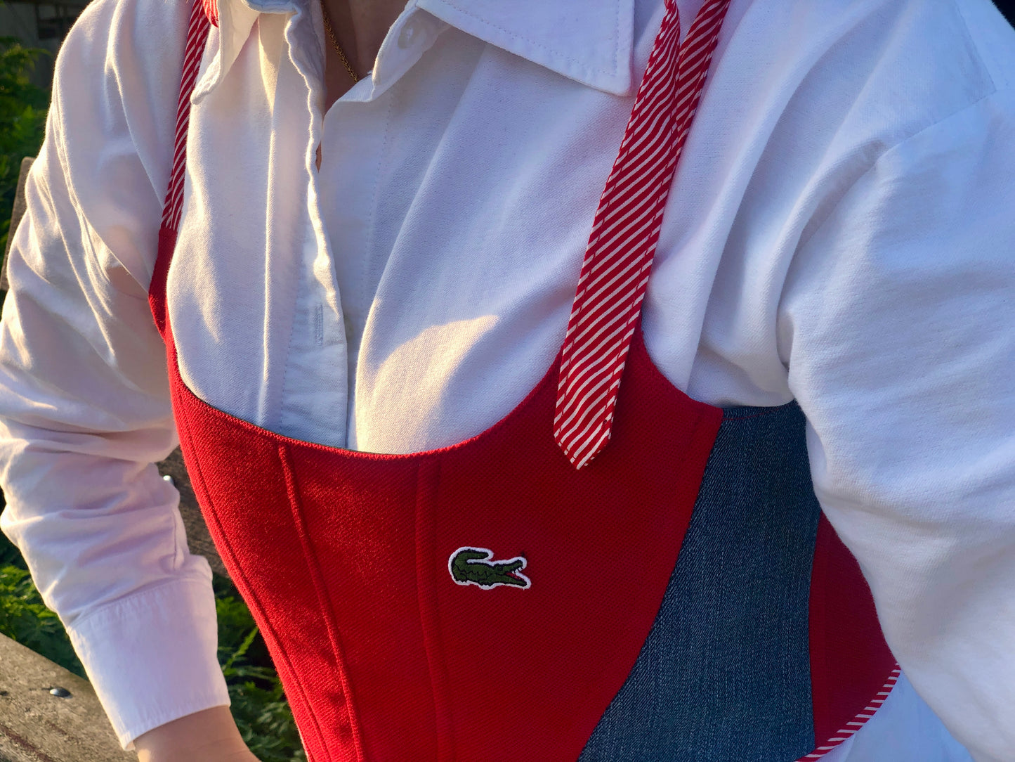 Upcycled Lacoste Corset